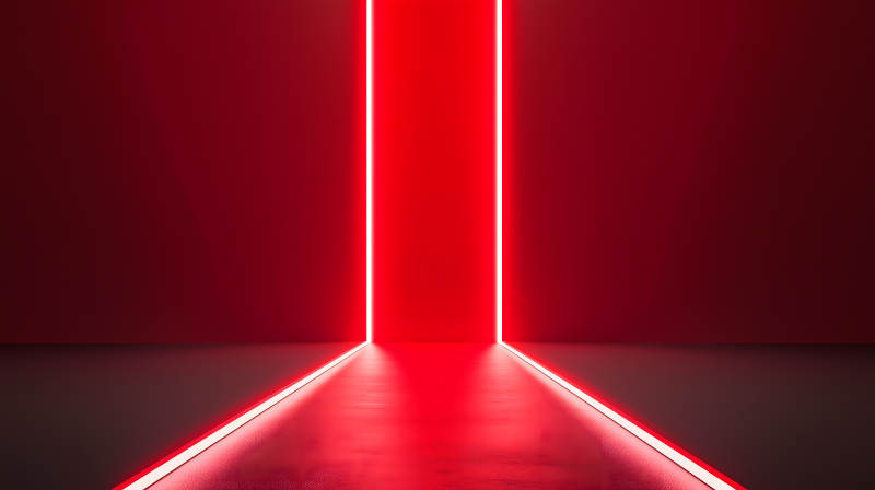 霓虹红光走廊图片