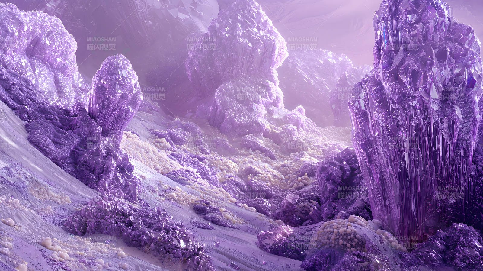 紫水晶晶体奇幻世界图片