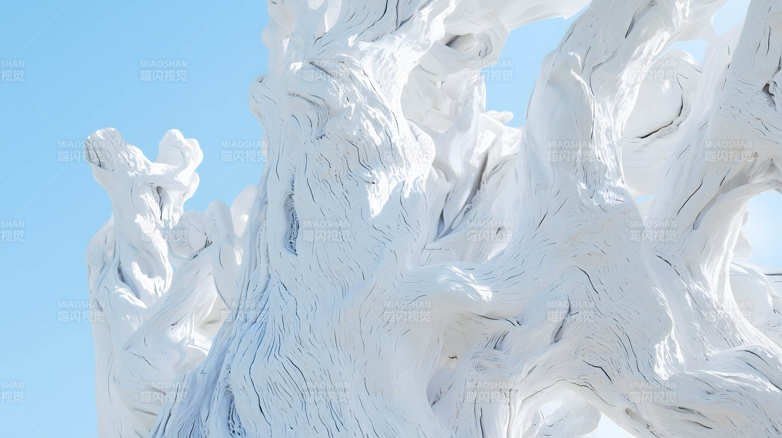 白色抽象雕塑图片