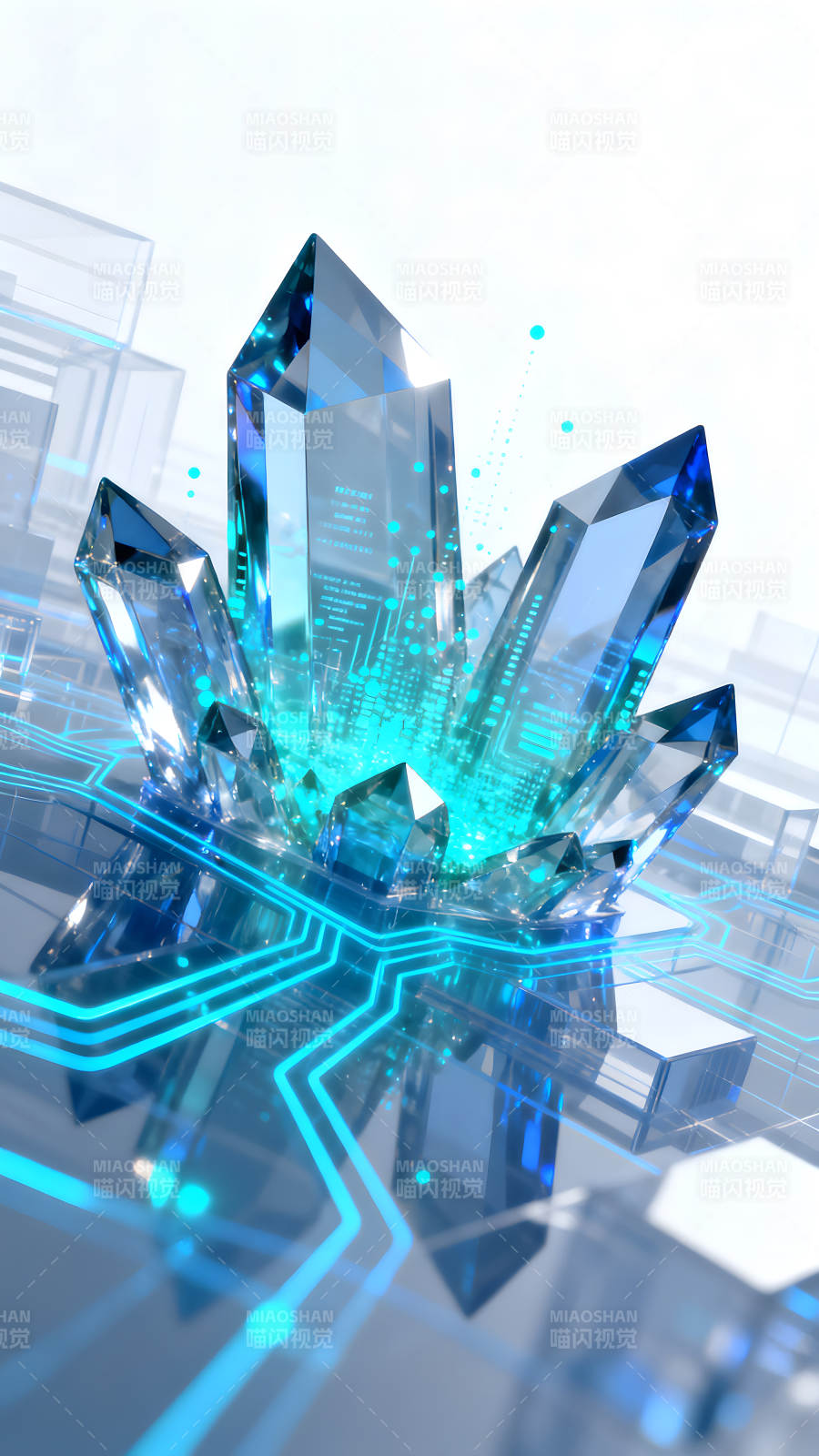 晶体科技感未来风格抽象艺术图片