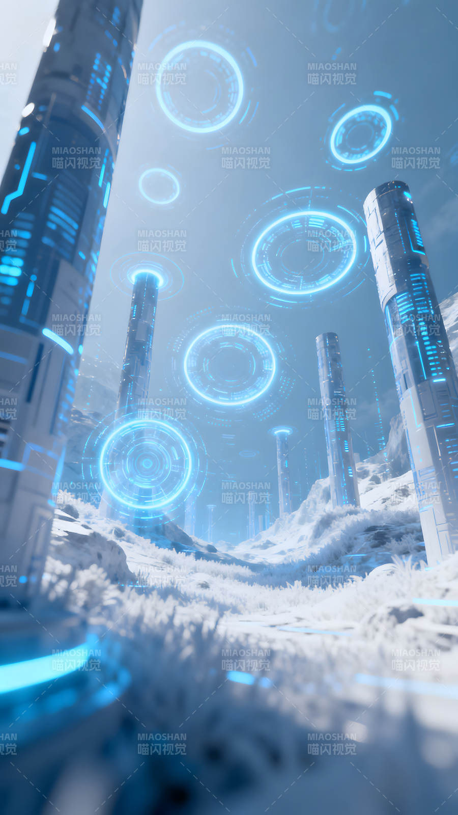 未来科技景观冰雪世界图片