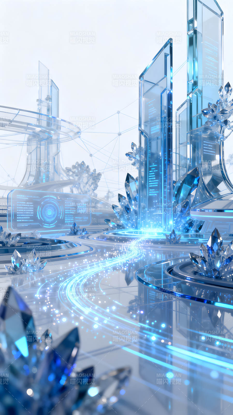 未来科技水晶城市场景图片