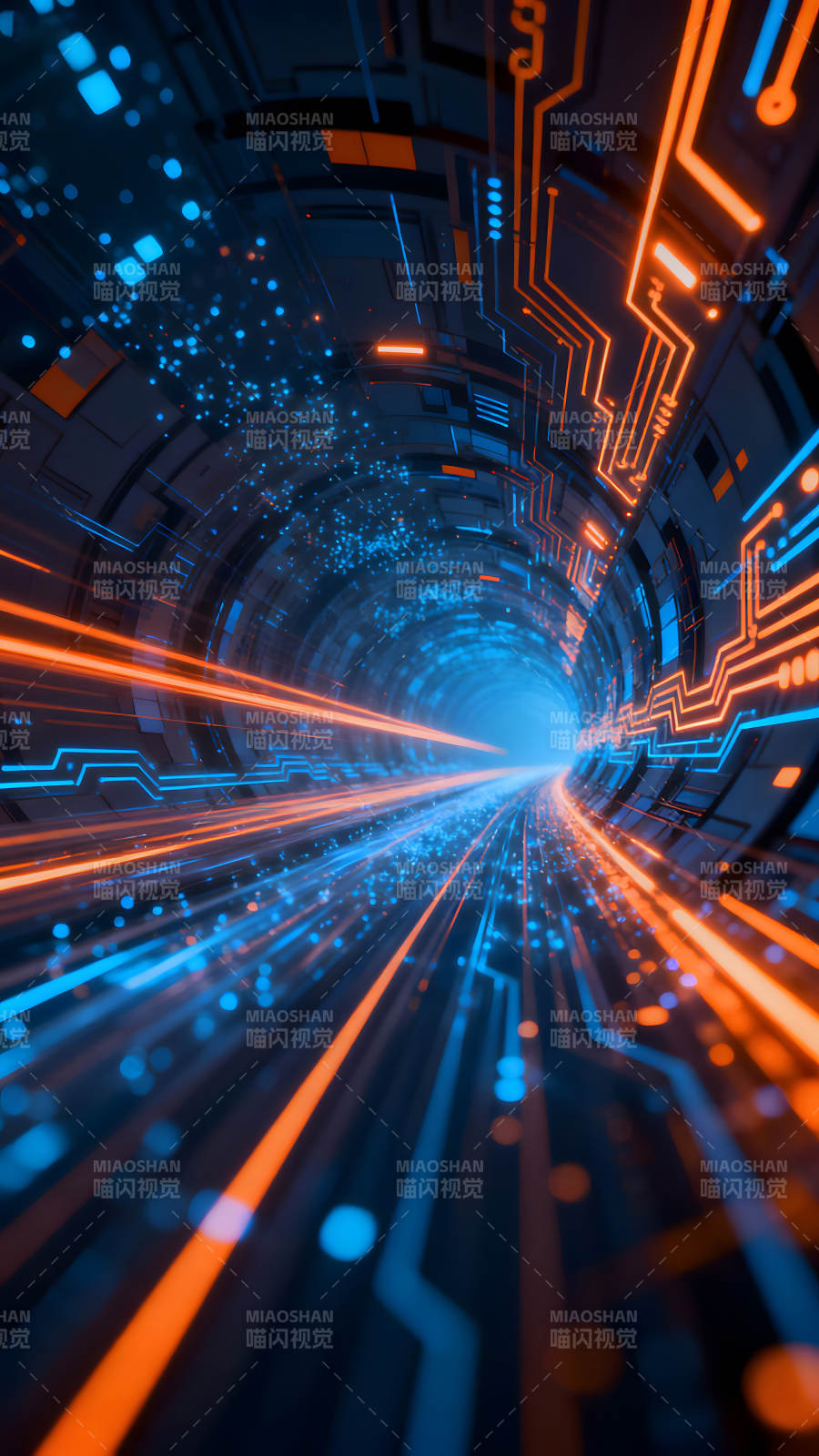数据隧道科技感图片