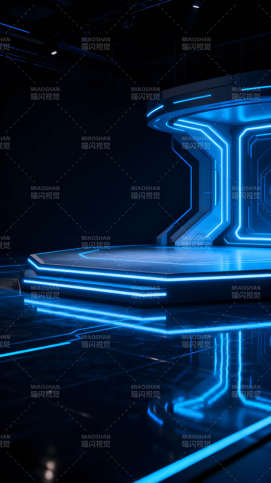 未来科技感舞台灯光设计图片