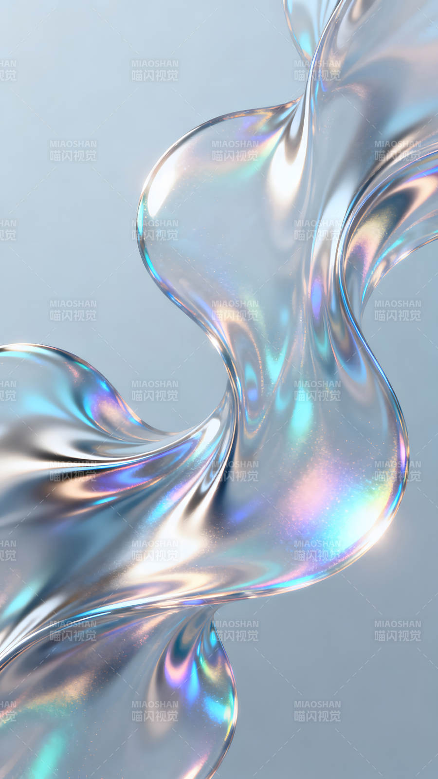 透明流体飘带迷幻光影艺术图片