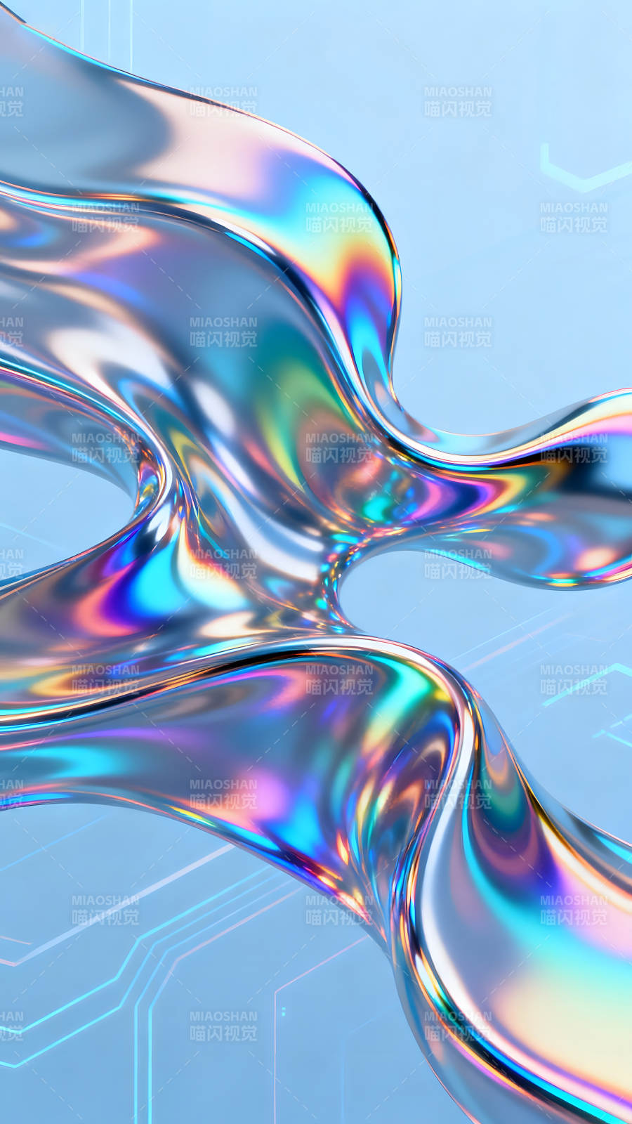 未来感抽象流动液体光影艺术图片