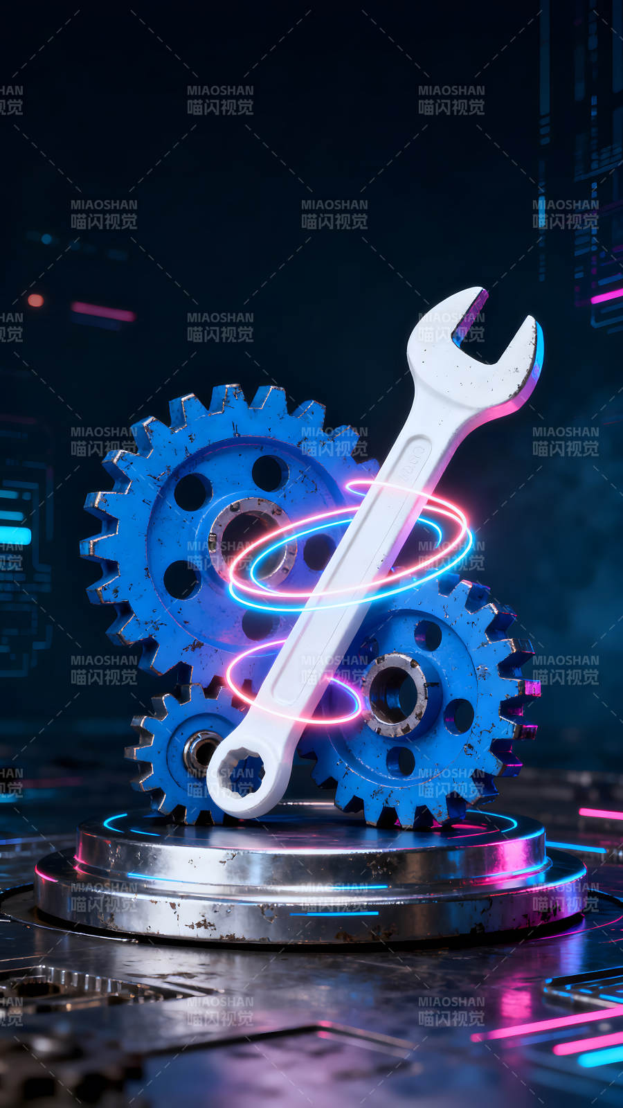 机械维修与科技感结合图片