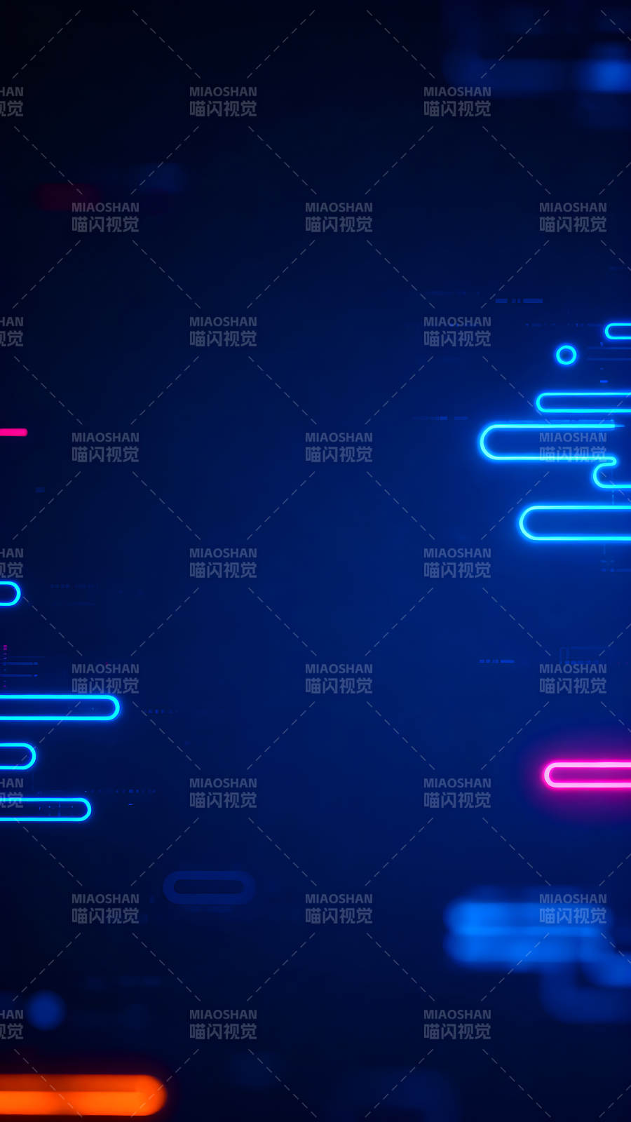 霓虹灯光数字科技背景图片