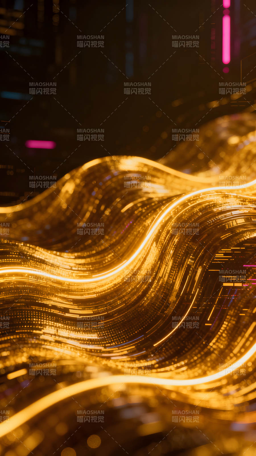 金色科技光流涌动图片