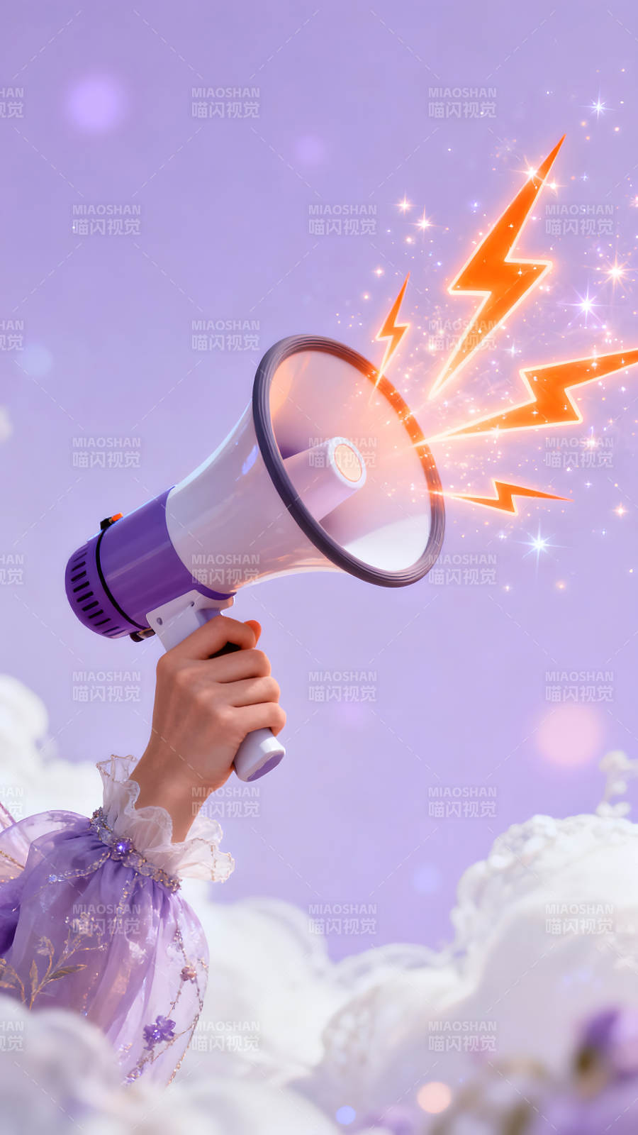 扬声器发出闪电图片