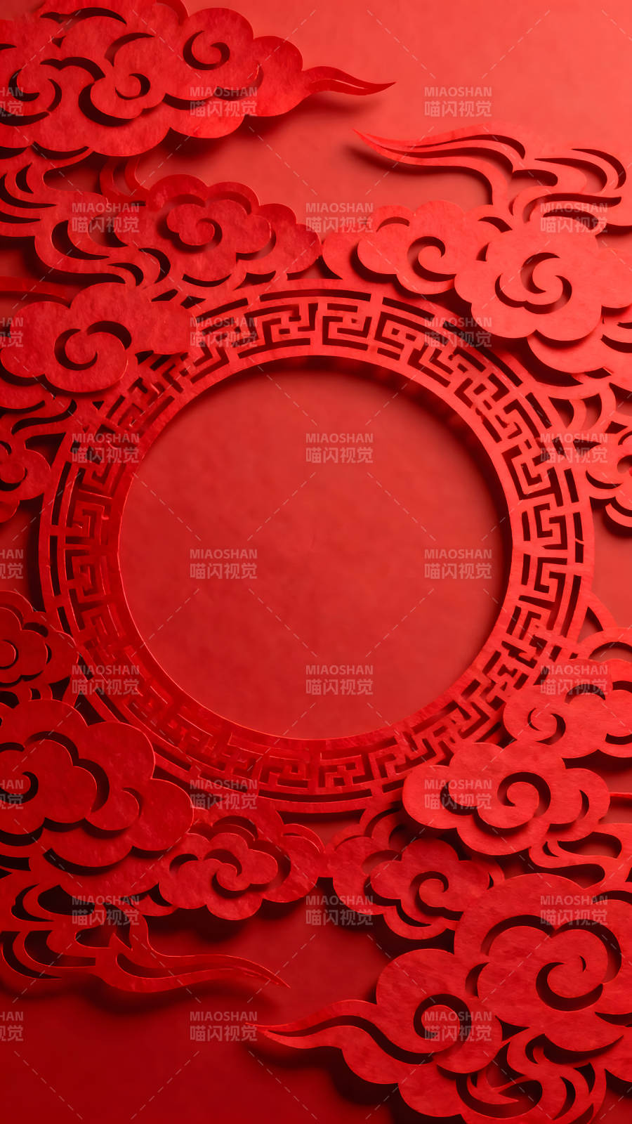 红色喜庆中国风装饰图图片