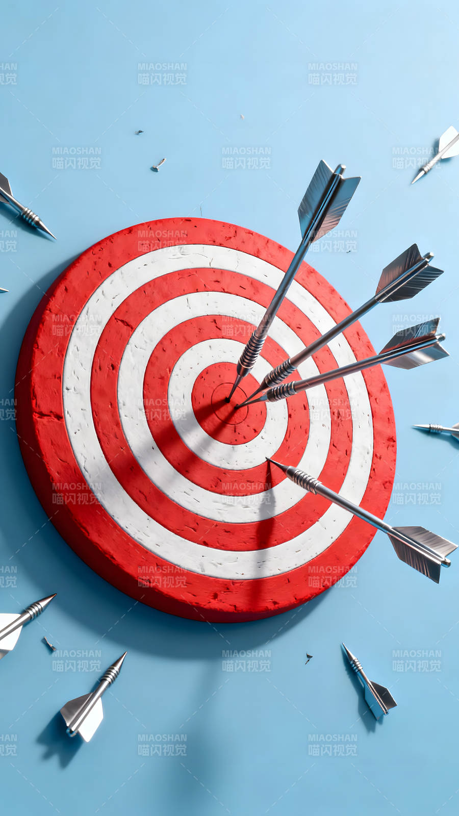 箭靶中心命中目标达成图片