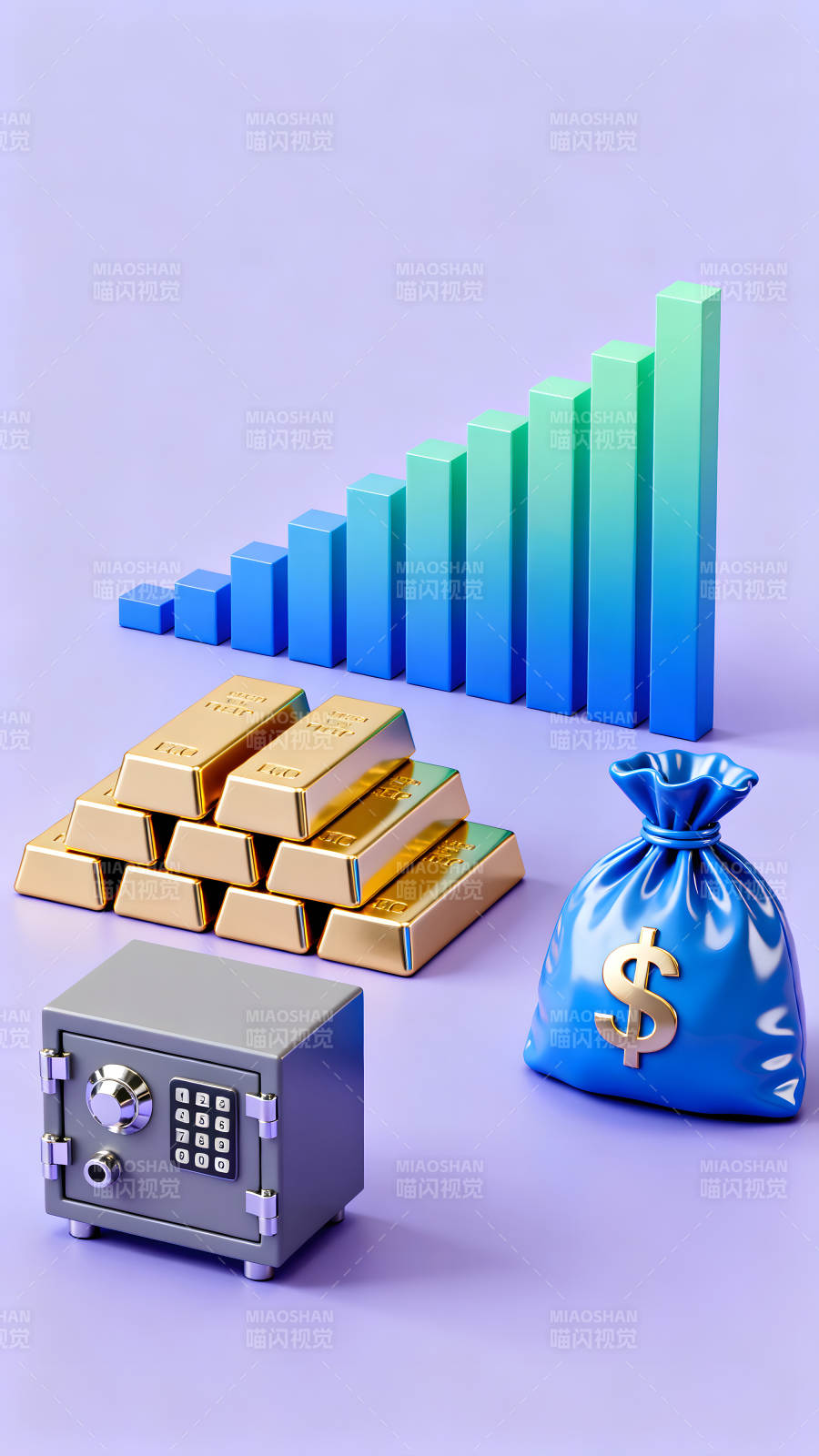 财富增长与安全保护的生动画面图片