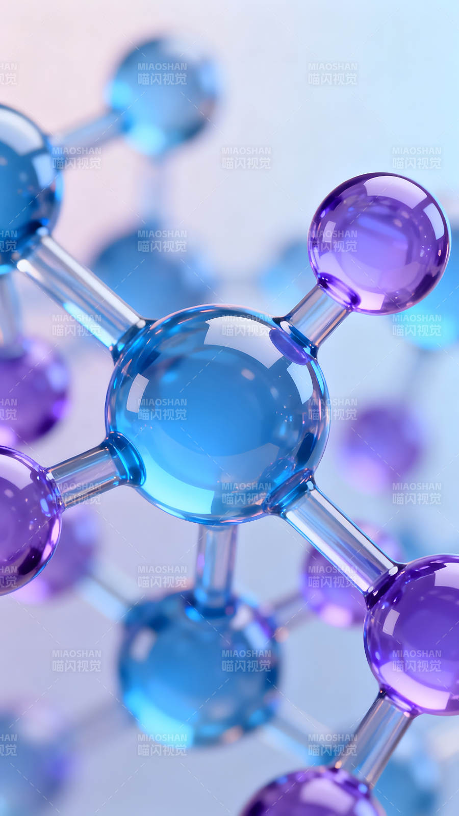 分子模型特写光线通透感强图片