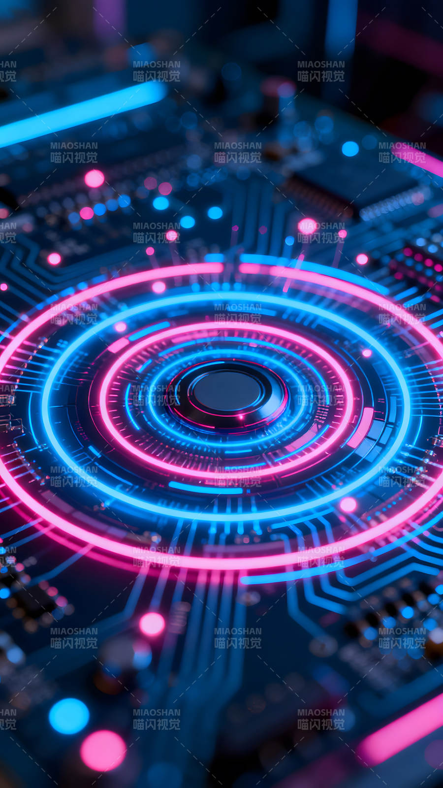 电子电路图科技感十足图片