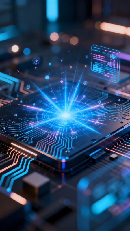 CPU芯片视觉特效科技感十足图片