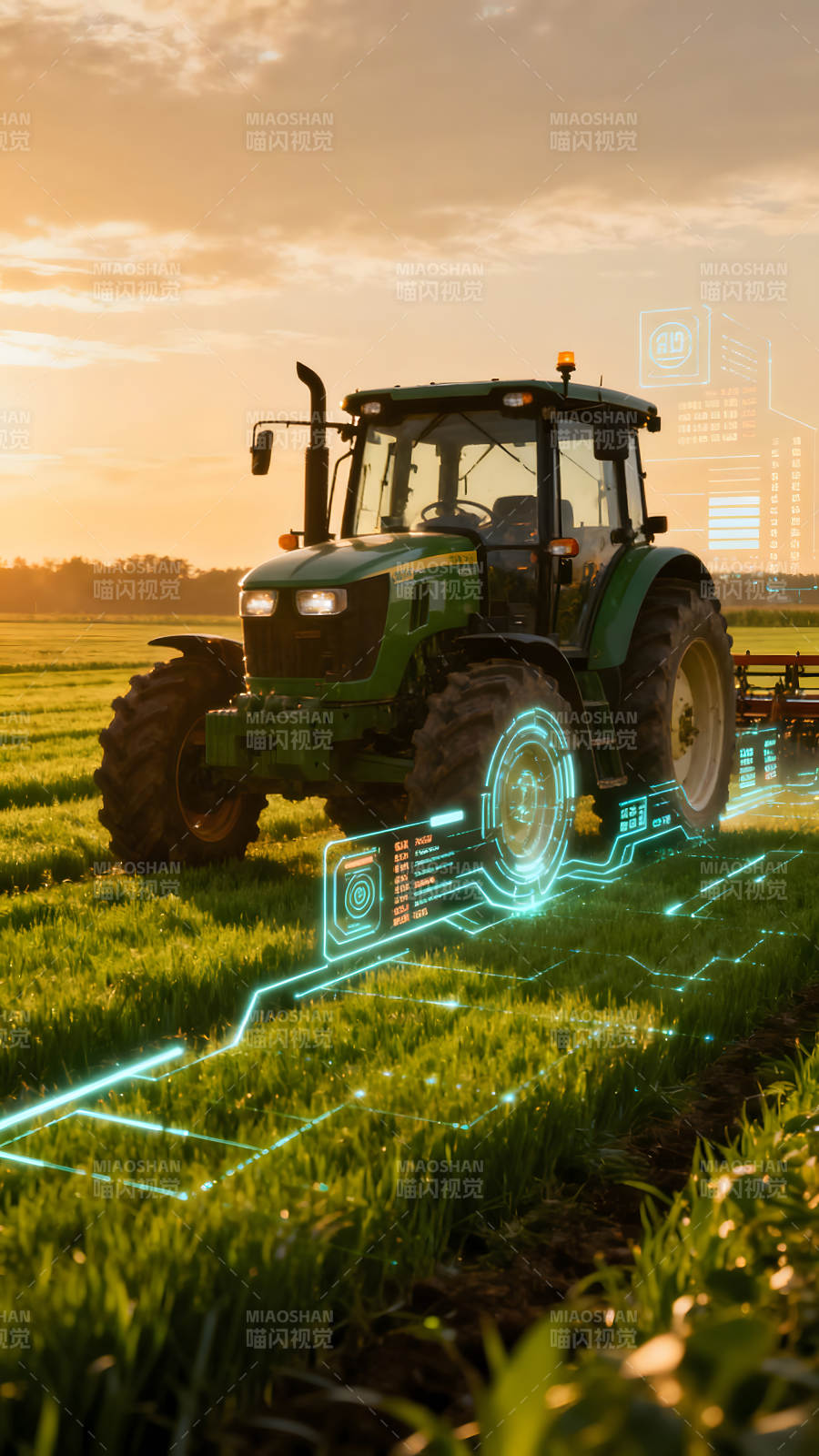 智慧农业科技耕耘希望田野图片