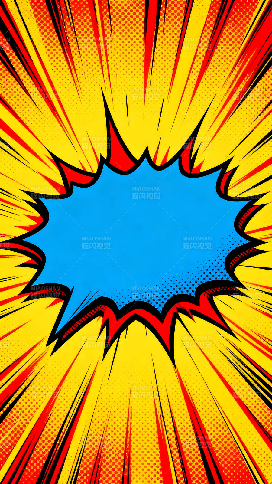 漫画风格的爆炸冲击背景图像图片