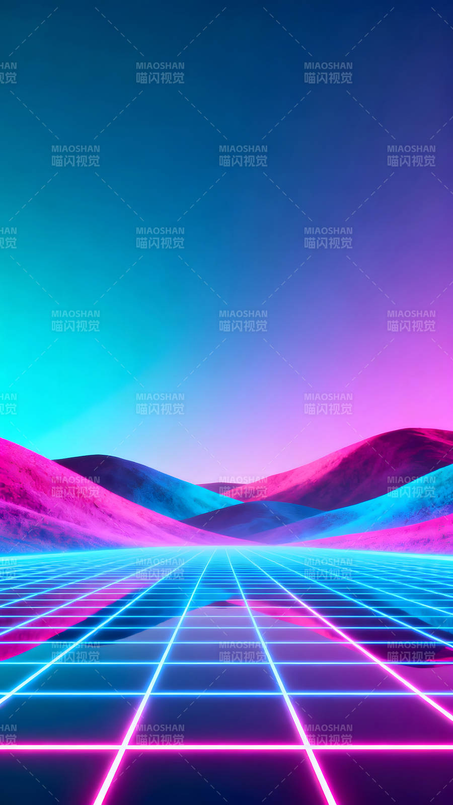 霓虹灯光下的风景图片