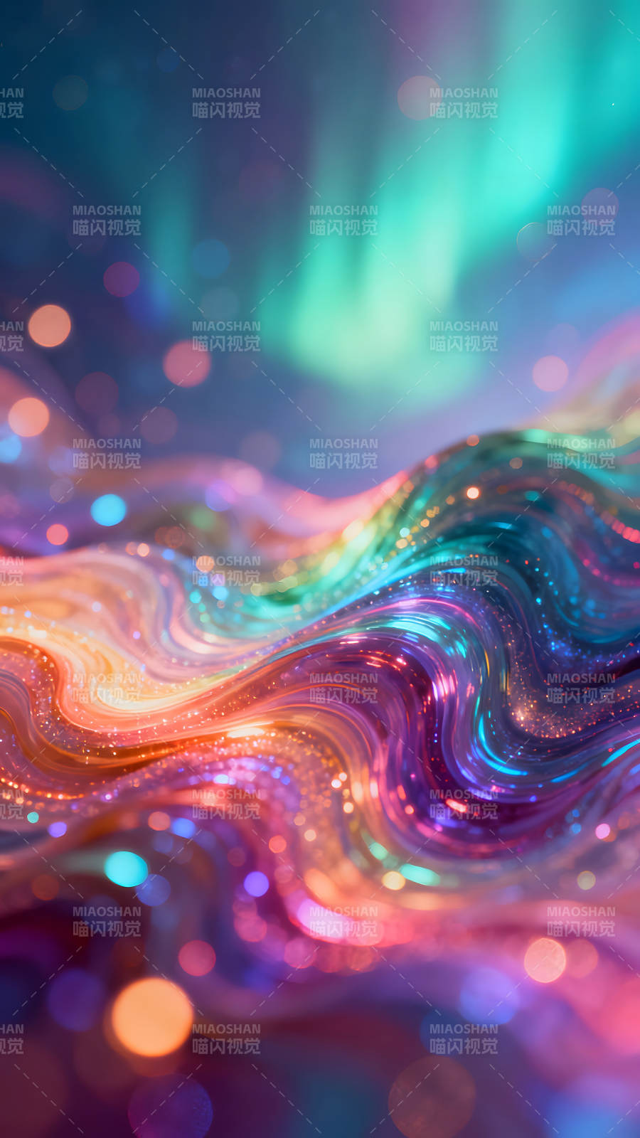 绚丽多彩的梦幻抽象景象图片