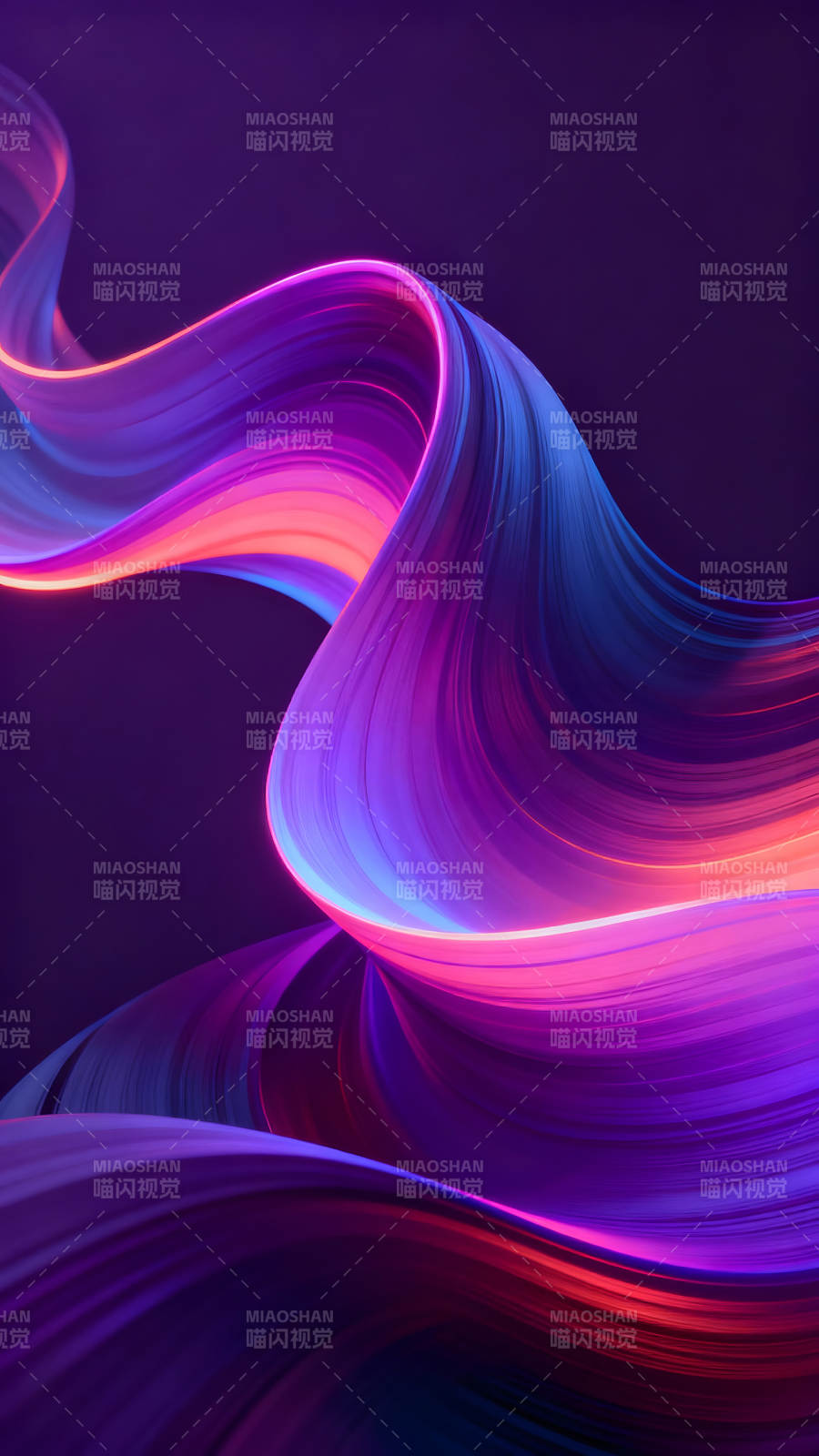 霓虹灯带抽象艺术表现图片