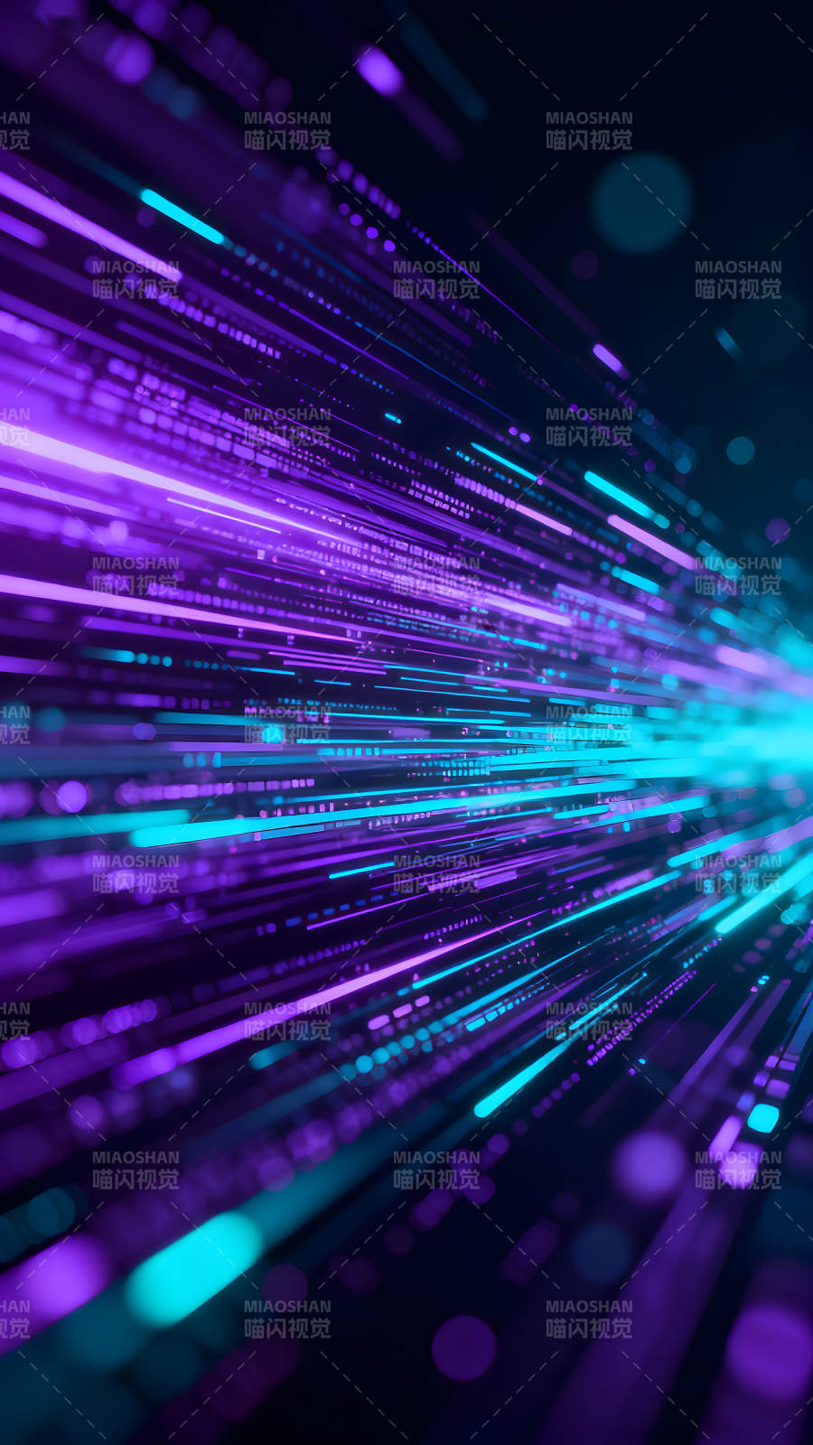 霓虹灯光数据流动抽象科技感图片