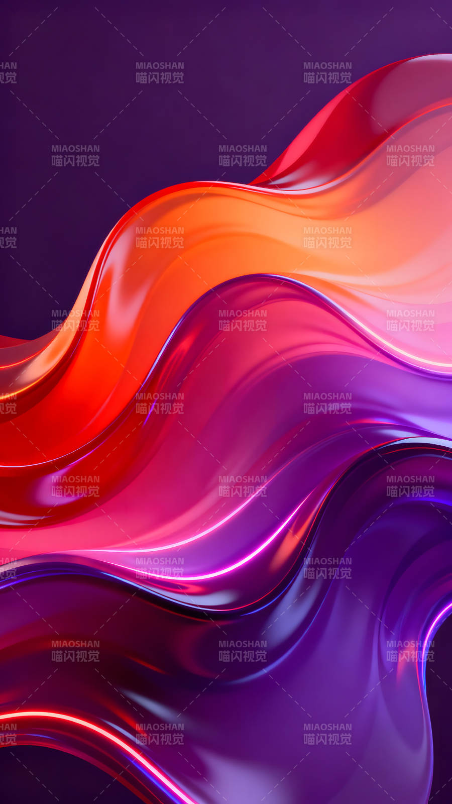 抽象流体光影呈现绚丽色彩图片