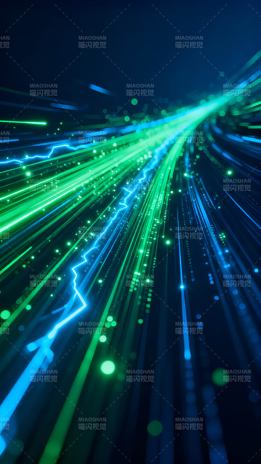 抽象的光线与闪电特效画面图片