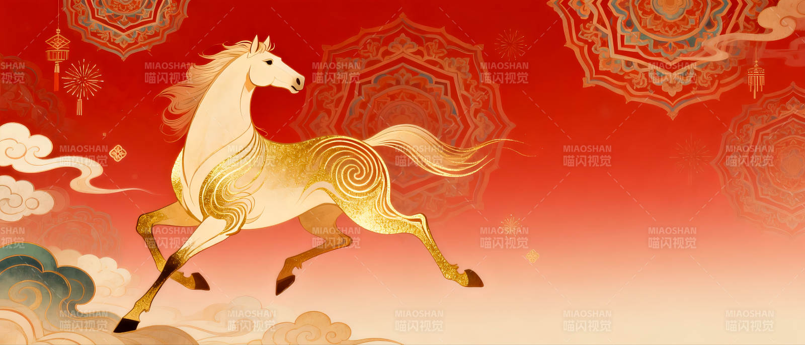 2026年马年金马奔腾迎新春图片