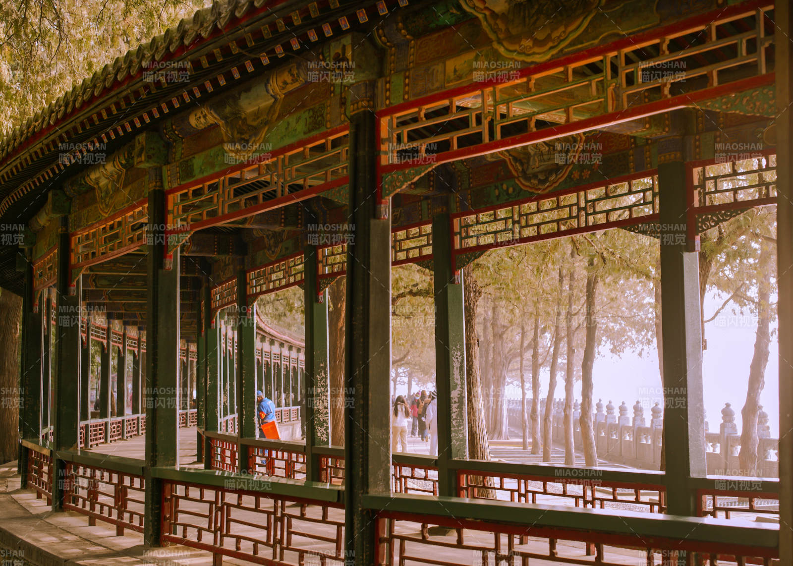 颐和园古亭秋色图片