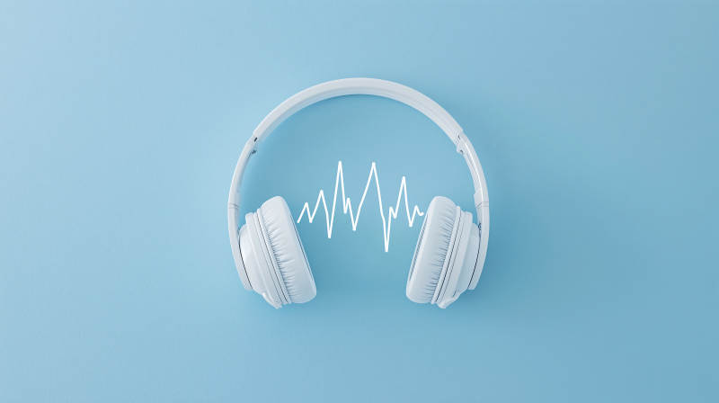 轻盈质感白色耳机图片