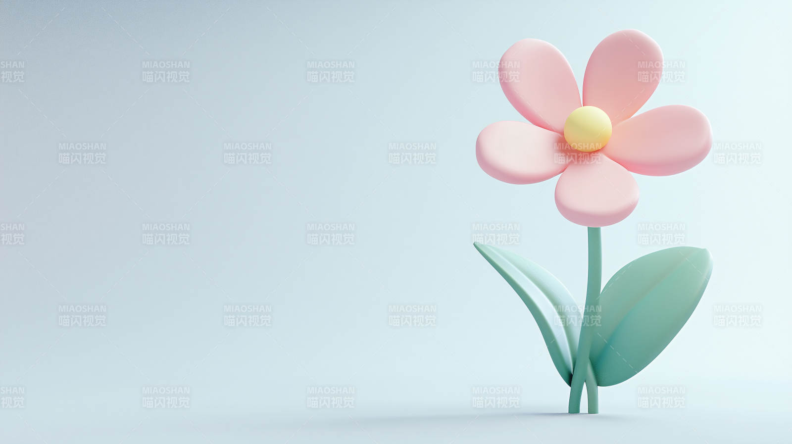 简约粉色花卉图片