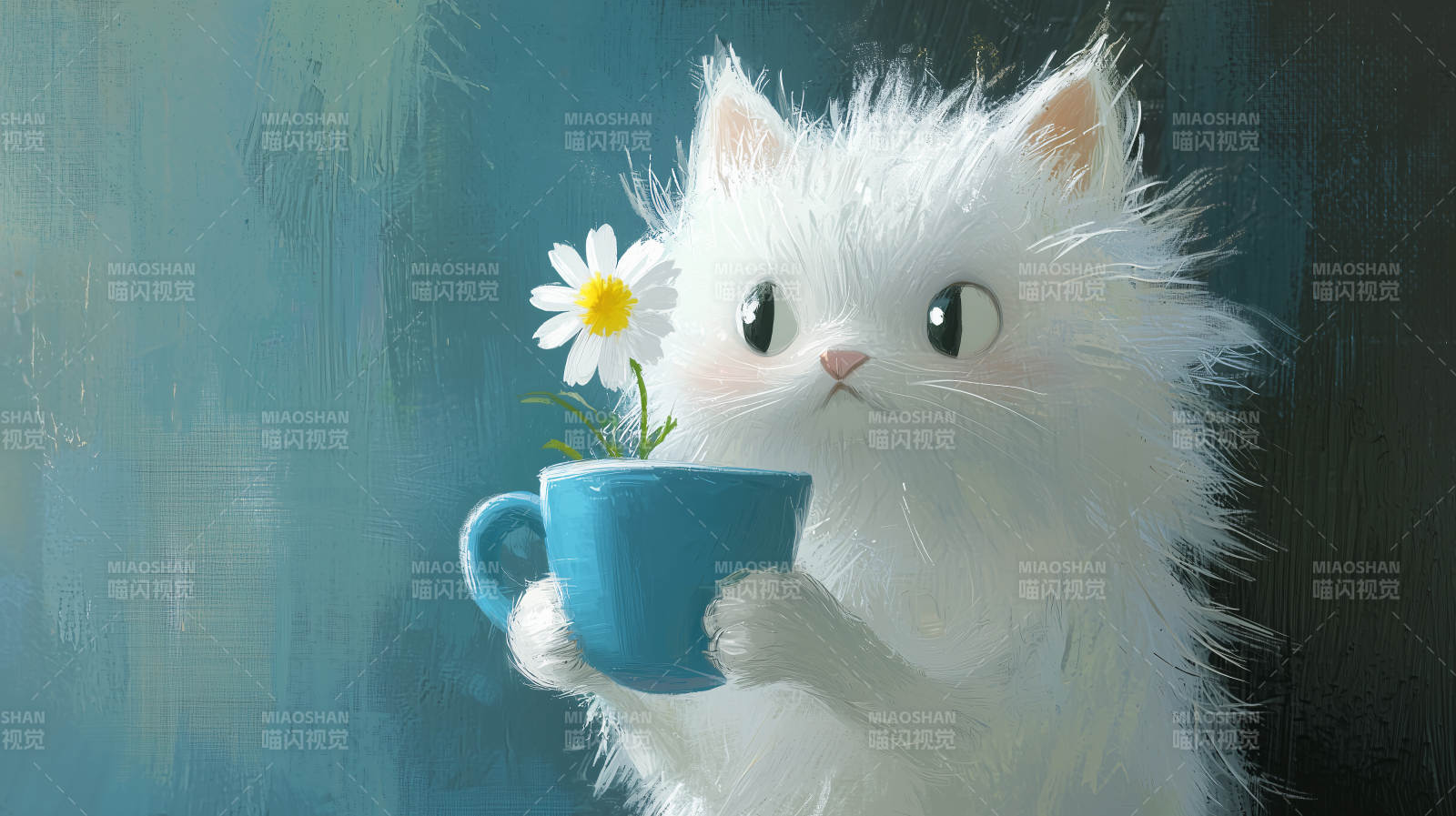 可爱猫咪的下午茶时光图片