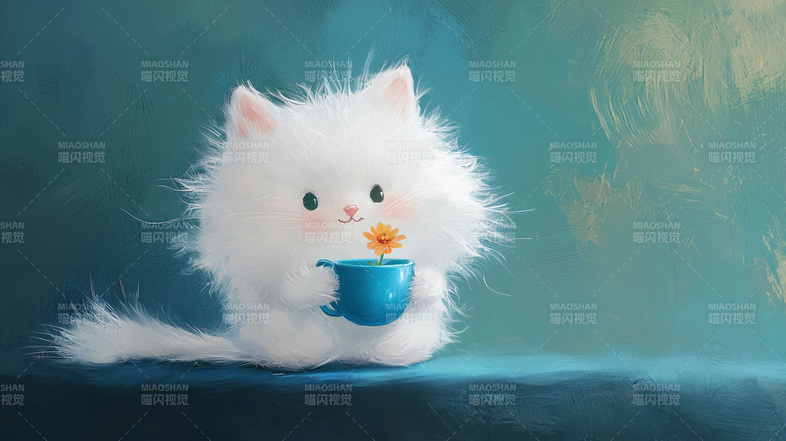 可爱猫咪的下午茶时光图片