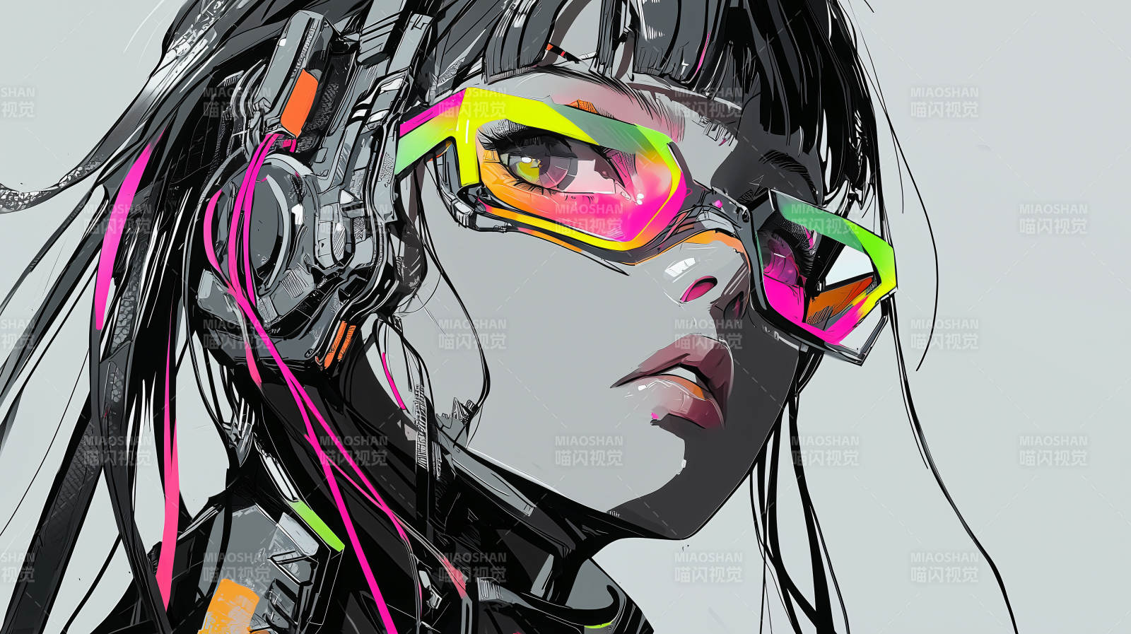 赛博朋克少女图片