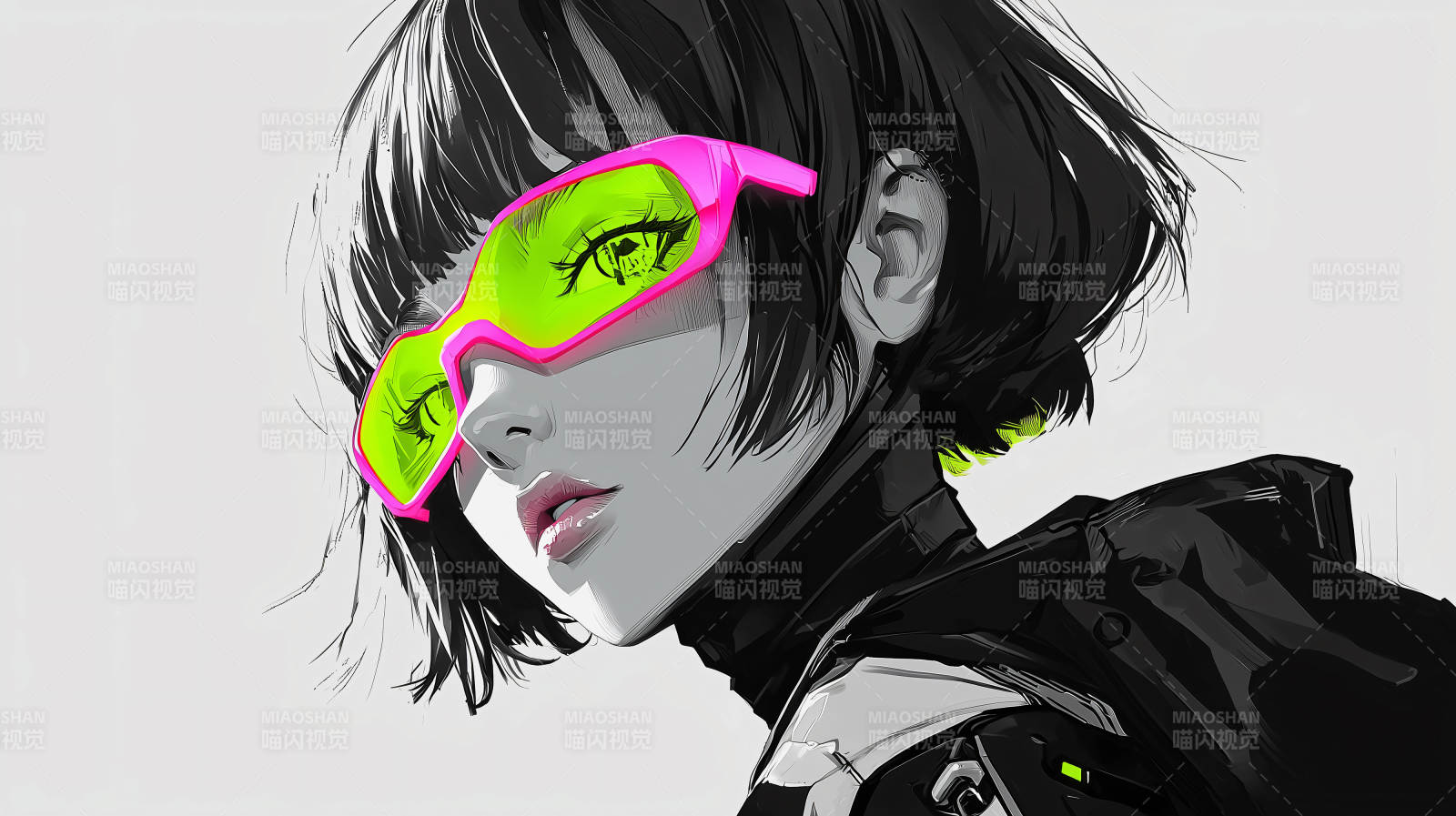 赛博朋克少女图片