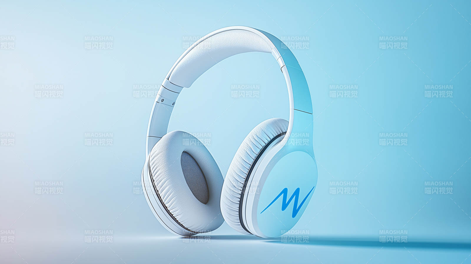 轻盈质感白色耳机图片