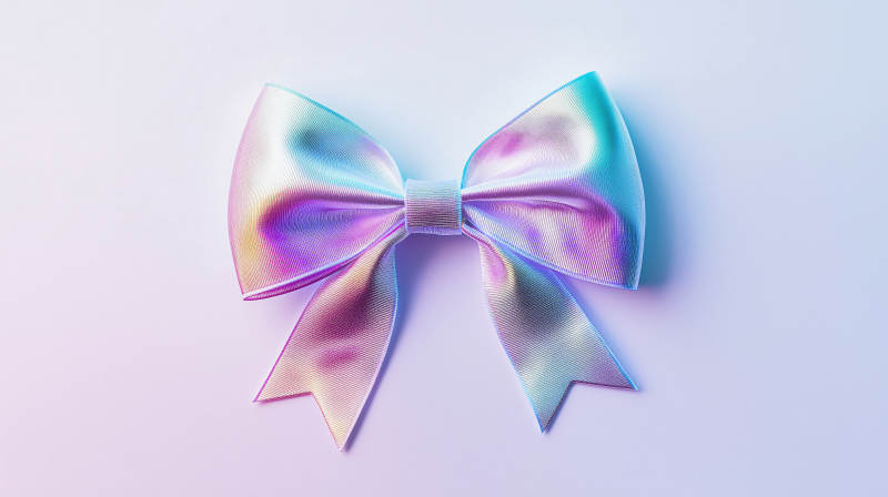 梦幻彩虹蝴蝶结图片