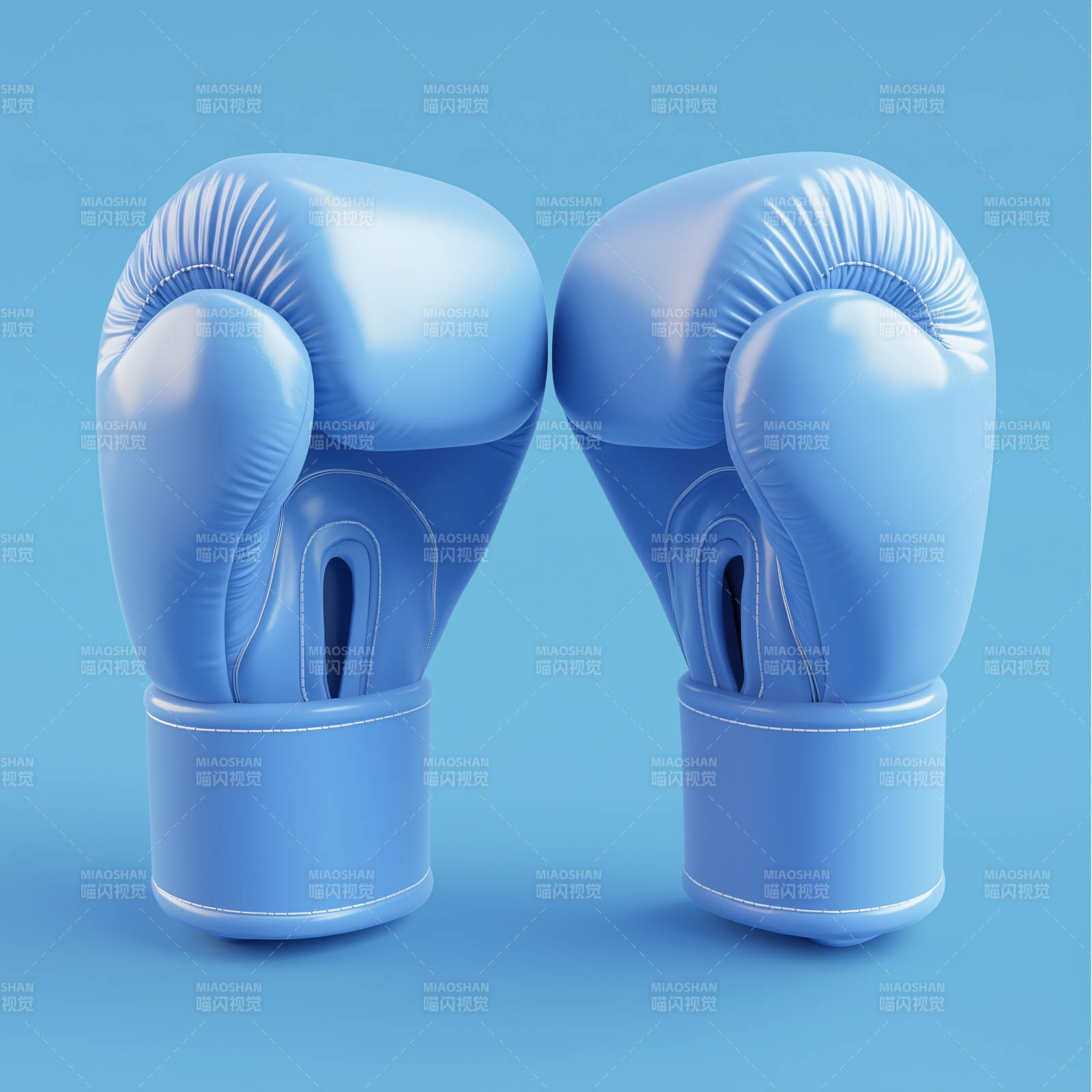 蓝色拳击手套图片