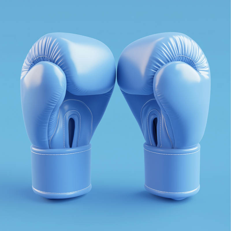 蓝色拳击手套图片