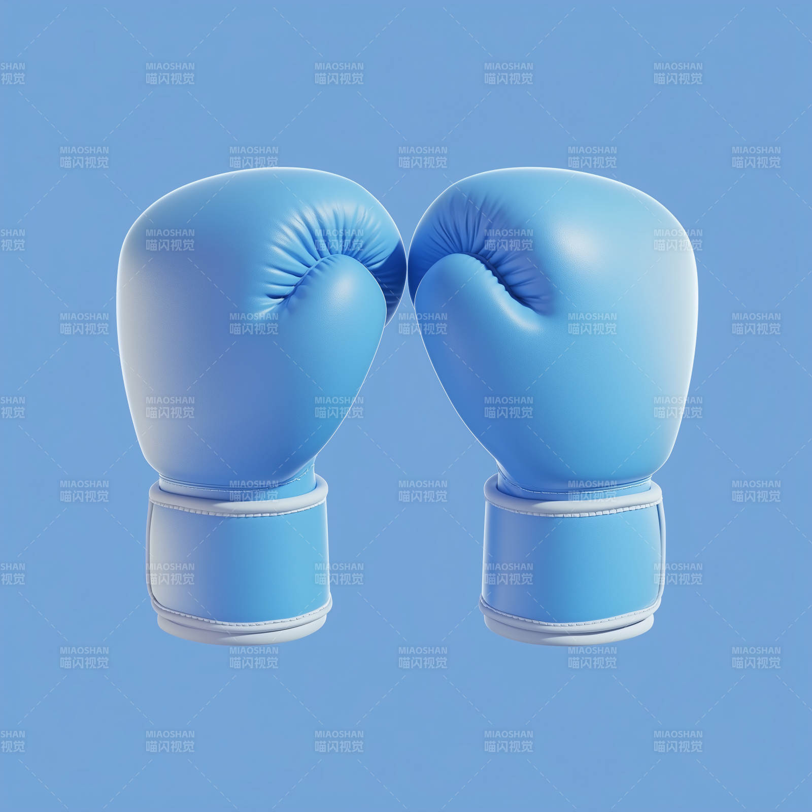蓝色拳击手套图片