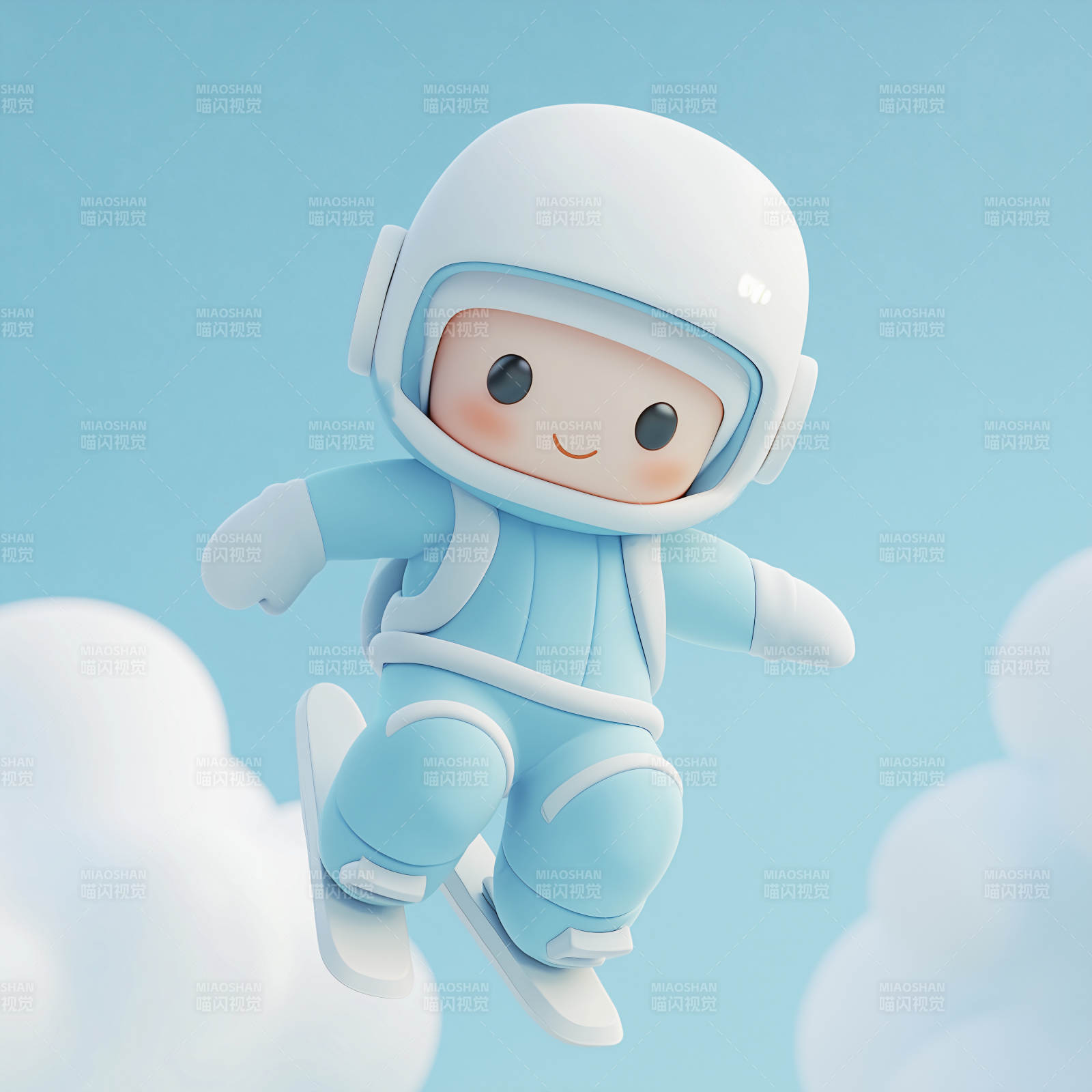 3D冰鞋滑冰男孩图片