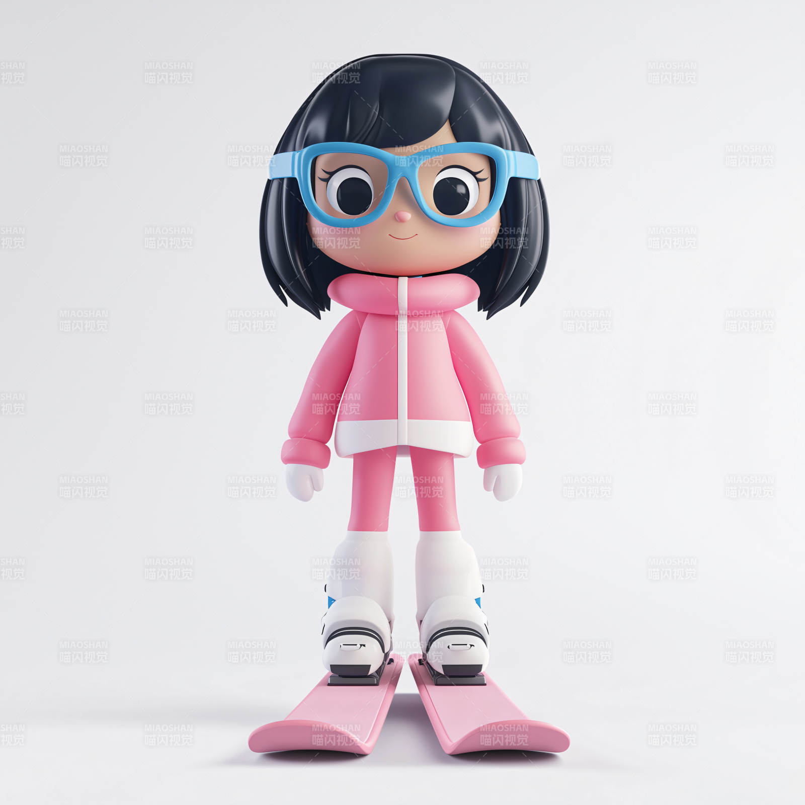 元气满满的冰雪女孩图片