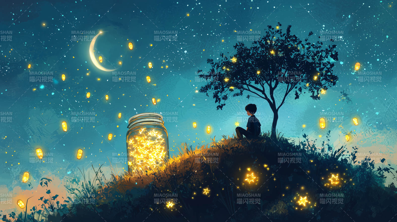 童话萤火之夜图片