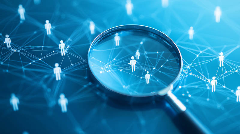 网络连接下的个体人力资源图片