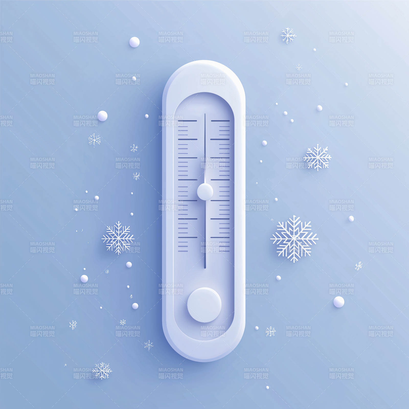 冬季温度计图片