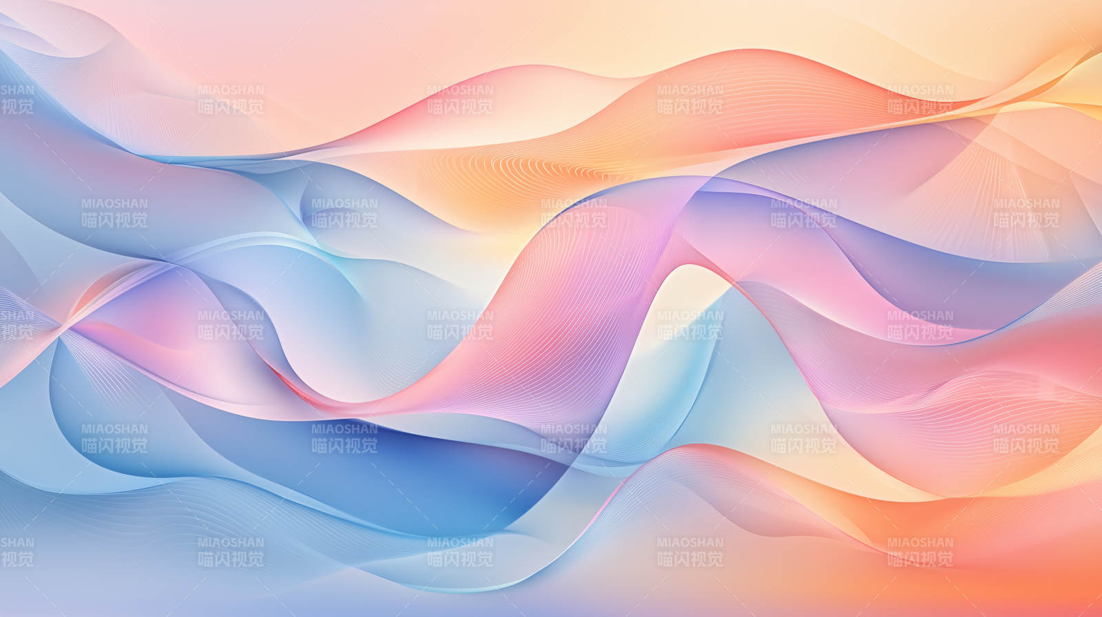 轻柔梦幻的色彩波浪图片