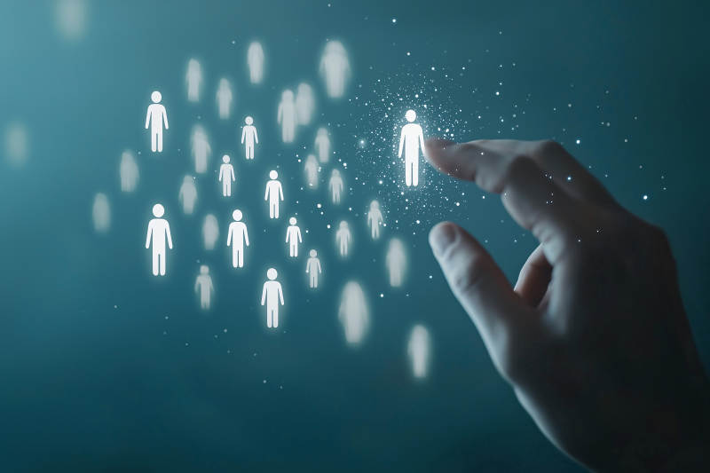 网络连接下的个体人力资源图片