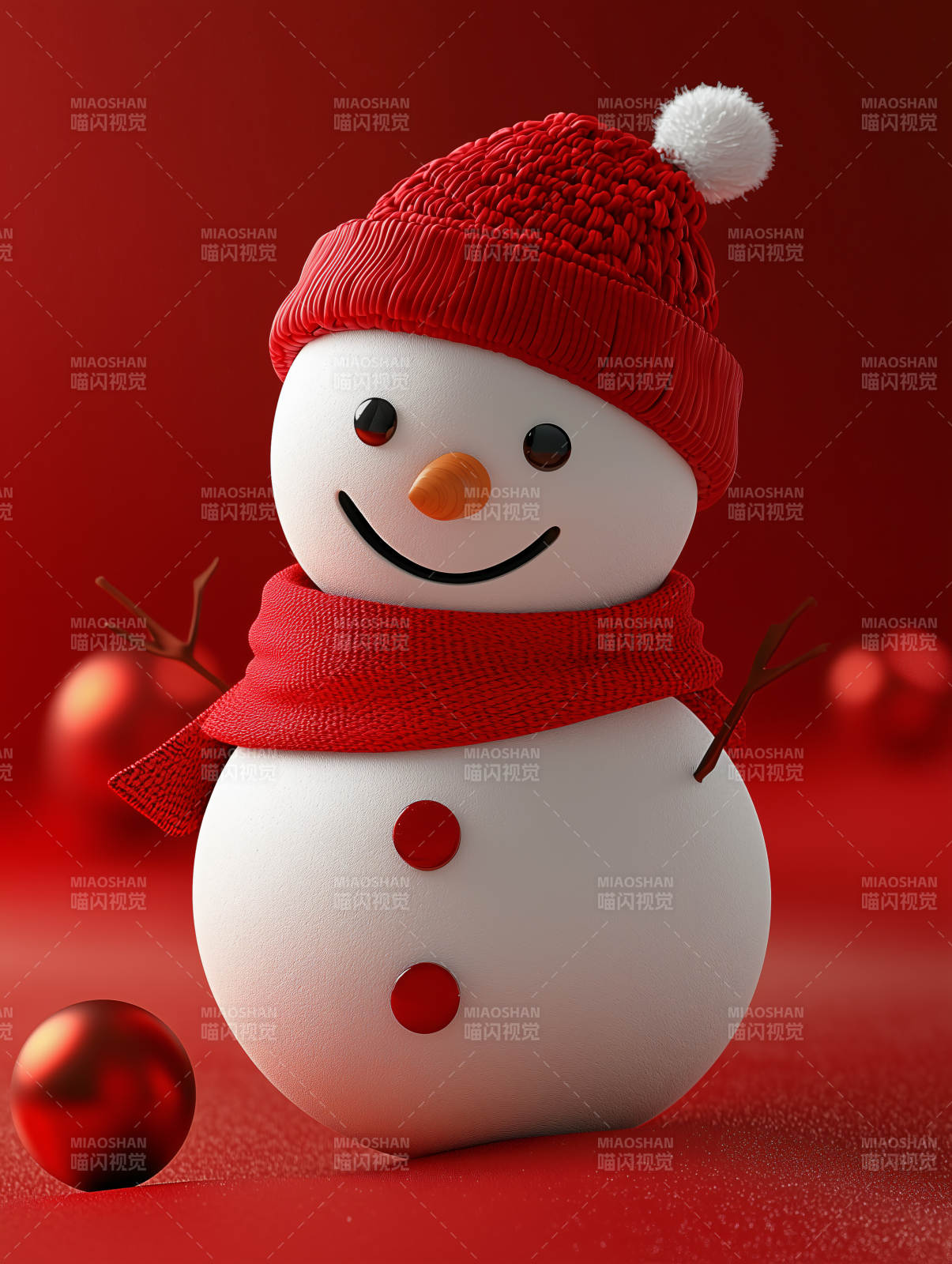 粉色系圣诞雪人图片