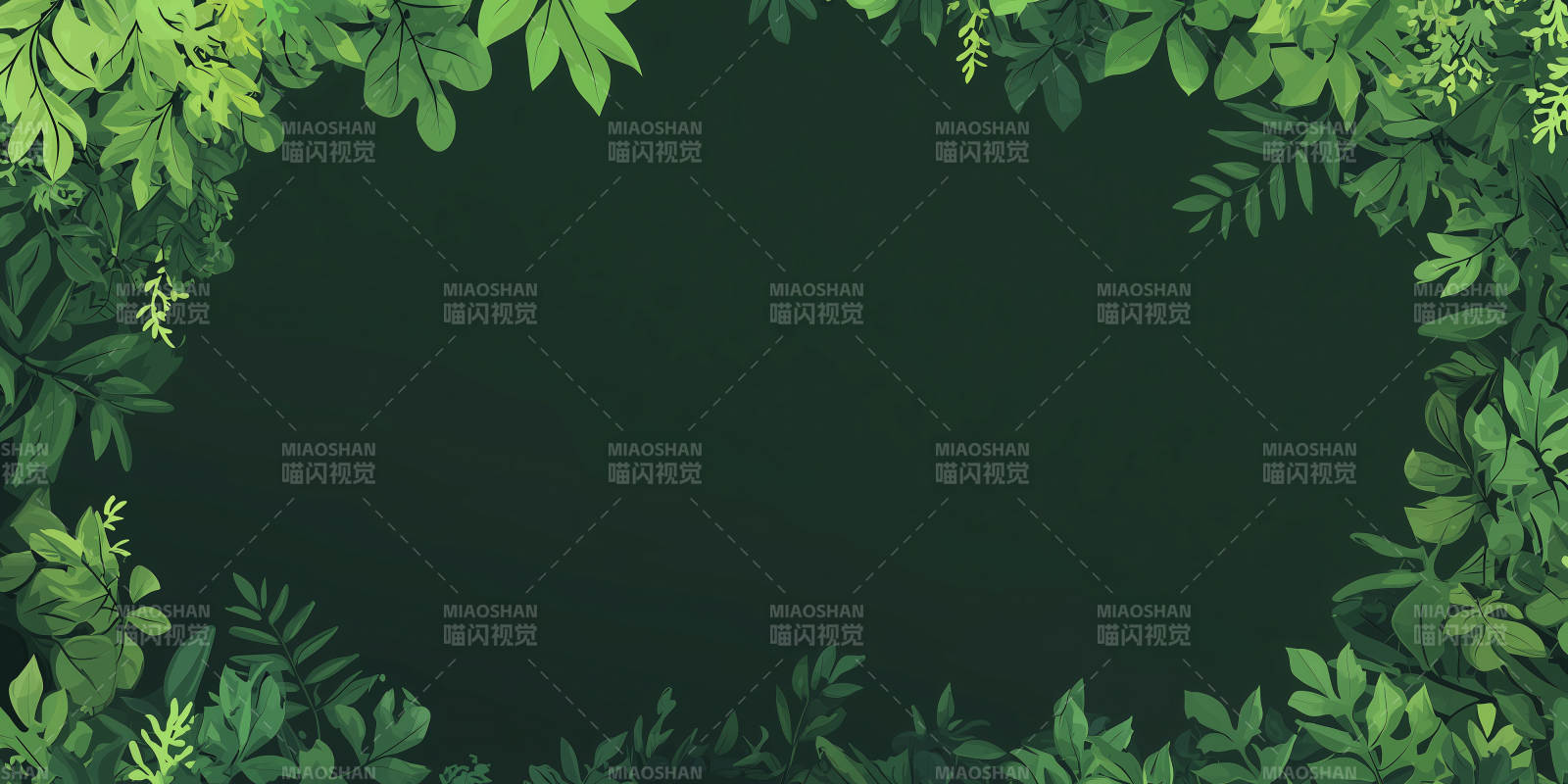 静谧蓝绿叶背景图图片